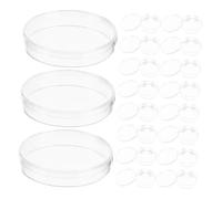 Ipetboom 20 pezzi Piastre Petri in Plastica Trasparente con Coperchi Piastre da Laboratorio per Colture Cellulari e Ingegneria Tissutale Forniture per Esperimenti Scientifici Design