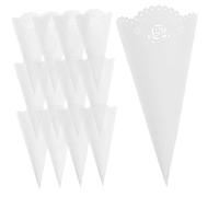 Ipetboom 20 pezzi Portaconfetti Trasparente per Matrimonio e Feste Coni Decorativi da Te per Ricevimenti e Cerimonie Vintage Facili da Piegare e Personalizzare