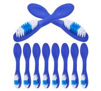 Ipetboom 20pezzi Spazzolini Manuali Antisabotaggio Per Prigioni Spazzolino Da Viaggio Blu Con Manico Corto Igienico e Portatile Per Pulizia Dei Denti