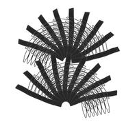 Ipetboom 24 Pezzi Pettini Clip per Parrucca Denti Neri Accessori Leggeri e Traspiranti per Fissaggio Sicuro di Extension e Retine per Parrucche Strumenti per Styling e Creazioni Hairpiece