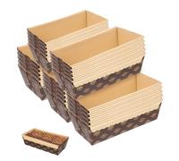 Ipetboom 25 Pezzi Teglie da Forno Rettangolari in Usa e Getta Resistenti ad Temperature per Pane Torte e Dolci da Forno Professionale