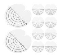 Ipetboom 25pezzi Protezione Termica Distanziatore Rotondo Protezione Trasparente Scala per Capelli per Extension Previene le Ustioni Supporto Aggiuntivo Facile da Usare