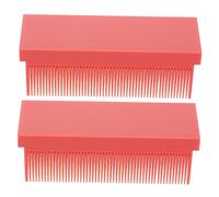 Ipetboom 2pezzi Carbon Fiber Hair Straightening Comb Attachments Portable Hot Combs for Professional Hair Styling Barber Tools for Home and Travel Use