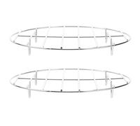 Ipetboom 2pezzi Carne in Rete Rotonda per Pesce Arrosto per Pizza in Acciaio Resistente Pratica per Barbecue all Aperto