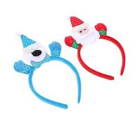 Ipetboom 2pezzi Christmas Headband for Kids Adorable Xmas Hair Accessory with Lights Holiday for Parties and Celebrations