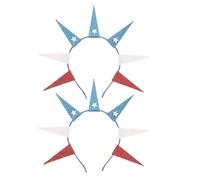 Ipetboom 2pezzi Corona della Statua della Libertà per Capelli Fasce Patriottiche per Giorno Indipendenza Copricapo Tema Festa per Adulti e Ragazza Accessori per Capelli in Costume