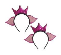 Ipetboom 2pezzi Decorative Zodiac Style Hair Hoops Shaped Headbands for Parties Cosplay and Celebrations Rosy
