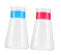 Ipetboom 2pezzi Dispenser Per Liquidi Con Pompa Push down Bottigliper Rimozione Smalto e Struccante Design Compatto e Riusabile Colori Per Casa e Viaggi