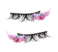 Ipetboom 2pezzi False Eyelashes Performance Glitter Eyelashes for for Makeup Reusable and Lightweight Extensions