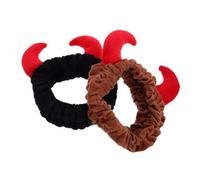 Ipetboom 2pezzi Fascia Morbida a Forma Di Corna Per Donna Copricapo Per Trucco Da Spa e Lavaggio Del Viso Fascia a Forma Di Corna Per Decorazione Per Capelli