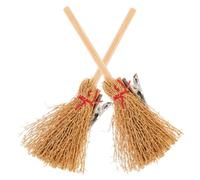 Ipetboom 2pezzi Fermaglio Per Scopa Strega Forcina Per Halloween Leggeri e Resistenti