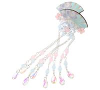 Ipetboom 2pezzi Forcine Forma di Fiore di Kimono Giapponese con Nappa Floreale Vintage Fermagli per Capelli Ventaglio Laterali Hanfu per Costumi Cinesi Parrucche per Cosplay Matrimoni