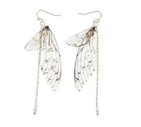Ipetboom 2pezzi Orecchini Pendenti Forma Di Farfalla Perle Finte Accessori Per Gioielli Incantati Orecchini Romantici Per Compleanni o Matrimoni