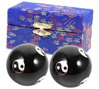 Ipetboom 2pezzi Palline Per Massaggi in Metallo Palle Massaggianti Per Mani e Dita Palle Da Massaggio Portatili Per Esercizi Manuali Per Allenamento Delle Mani