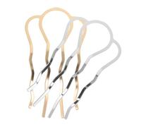 Ipetboom 2pezzi Pettine Laterale Vintage Per Capelli Pettine Forma Di u in Lega Di Zinco Forcina Per Capelli Denti Quattro Punte Accessorio Per Donne Per Matrimoni e Eventi Formali