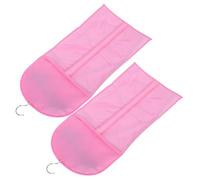 Ipetboom 2pezzi Porta Parrucche Appeso in Pvc e Tessuto Non Tessuto Borsa per Extension con Gancio Confezione per Riporre Parrucche e Fasce