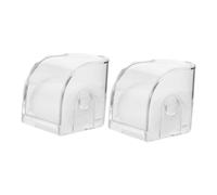 Ipetboom 2pezzi Scatola Orologio Trasparente Piccola in Acrilico Durevole Custodia Protettiva Quadrata Per Uomo Organizer Per Viaggio e Display Casa Negozio