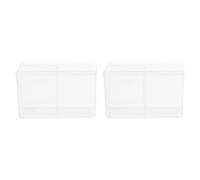 Ipetboom 2pezzi Scatola Per Cotone Makeup Bianco Organizer Cosmetici e Cotone Design Elegante e Pratico Per Casa e Bagno Contenitore Per Struccanti e Accessori Bellezza