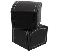 Ipetboom 2pezzi Scatola Per Orologi in Pu Nera Da Organizzatore Di Gioielli Compatto Per Viaggi Per Esporre Orologi e Accessori Custodia Di Conservazione