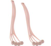 Ipetboom 2pezzi Spazzola da Bagno in Silicone Portatile Manico per Esfoliare la Schiena e Corpo Pratica per Doccia e Pulizia Quotidiana