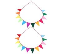 Ipetboom 2pezzi Striscioni Bandierine Triangolari Decorative Bandierine Per Feste Riutilizzabili in Tessuto Non Tessuto e Feltro Per Compleanni Matrimoni e Feste Di Carnevale