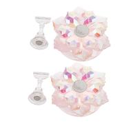 Ipetboom 2pezzi Supporto Magnetico Per Unghie Base Plastica Per Manicure Display Per Articolo Di Bellezza Pratica Per Tecniche Di Nail Art e Esposizione Di Unghie Falsi Iridescente
