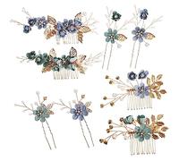 Ipetboom 2set Fermaglio Per Da Sposa Con Fiori e Perline Di Pettini Stile Boho Per Matrimoni Eventi e Feste Accessori Eleganti Per Donne e Ragazze