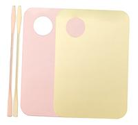 Ipetboom 2set Piatto Per Trucco Portatile in Acrilico Di Piastre Per Mescolare Cosmetici Vassoio Per Miscelare Fondotinta Con Spatola Per Trucco