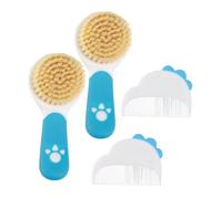 Ipetboom 2set Set Dei Per Pettine Per Setola Morbida Piccola Brush e Pettine Culla a Pennello Ragazzi Presenti Gel Silice