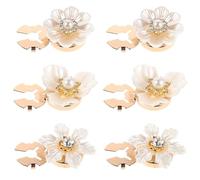 Ipetboom 3 Paia Gemelli Donna Fiore con Cristalli Accessori Eleganti per Camicie Formali e Abiti Gioielli Cufflinks da Sposa Leggeri e Versatili