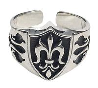 Ipetboom 3 Pezzi Anello Di Ancoraggio Gioielli Goth Anelli Vintage Alla Moda Anelli Decorativi Anelli Punk Anelli Di Moda Per Uomo Anelli Regolabili Anello Aperto Argento Acciaio Al Titanio