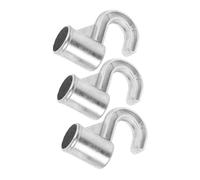 Ipetboom 3 Pezzi Ganci Appenditutto Alluminio per Bastone Armadio Supporti Rinforzati Antideformazione per Appendiabiti per Spazi Ridotti e Case Affitto