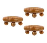 Ipetboom 3 Pezzi massaggiatore spa asse attrezzo mano grilletto gua sha guasha circolazione sanguigna gua-sha present raschietto per la salute raschiare strumenti di massaggio di legno Brown