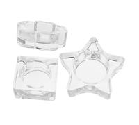 Ipetboom 3 Pezzi Nail Art Liquid Bowls in Glass Star Flower Ice For Gel Polish Mixing Brush Cleaning Nail Liquid Storage Easy To Clean For Salon And Home Use