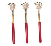 Ipetboom 3 Pezzi Solletico Retrattile Gatto Grattaschiena Estensibile Indietro Scratcher Telescopico Graffiatore Del Corpo Portatile Esteso Rosso Acciaio Inossidabile