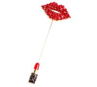 Ipetboom 3 Pezzi Spilla olio rosse Pin percorsi di bellezza spille per le donne Pin del vestito di moda del risvolto di risvolto spilla da giacca spilla per sciarpa strass