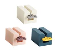 Ipetboom 3 pezzi Spremi dentifricio manuale in plastica rotante estrusore per tubo dosatore compatto per bagno e lavabo colori bianco rosa e blu scuro riduce sprechi e facilita uso pasta