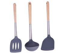 Ipetboom 3 pezzi Utensili Silicone Antiaderente Cucchiaio e Schiumarola Utensili Pratici per Cucina e