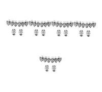 Ipetboom 3 Set Brettura D'oro a Diamanti Per Orale Adornare Breple Da Uomo Decorazione Dei Da Uomo Griglia Dei Kit Di Tutori Rame Argento