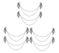 Ipetboom 3 Set Spilla Spillo Pin Carino Ala Spilli Puntalini Spillette Unique Pins Pettorina Del Colletto Clip Del Vestito Molletta Per Da Donna Fermaglio Per Camicia Silver 2 Pezzi*3