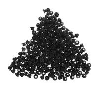 Ipetboom 300 Pezzi Pegboard Hook Locking Plugs Foro Adattatori Tappi di Gomma Nero per Stabilizzare Ganci Accessori Sicurezza Organizzatore Parete