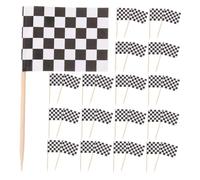 Ipetboom 360 Bandiere Mini a Scacchi Stuzzicadenti per Decorazioni Torte e Cupcake Bandierine a Tema Corse in Carta e Legno per Feste Buffet e Dessert Set da 360 Pezzi