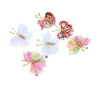 Ipetboom 3paia of Butterfly Hair Clips for Girls Adorable Fabric Barrettes for Hair Comfortable and Stylish Accessories Daily Wear and Parties