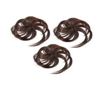 Ipetboom 3pezzi Parrucca per Donne Capelli Radi Toupet per Aggiungere Volume Realizzato in Fibra Chimica Leggera e Traspirante Facile da Indossare e Usare