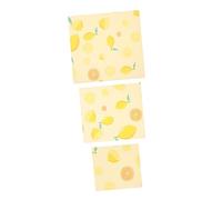 Ipetboom 3pezzi Pellicola Riutilizzabile in Cera d Api Panno in Cera d Api Biologica Pellicola Alimentare d Biodegradabile per Copertura Ciotole