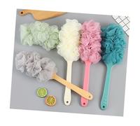 Ipetboom 3pezzi Spazzola Bagno Con Manico Lungo Esfoliante e Scrubber Per Schiena Blu Bianco Rosa Per Bagno e Doccia Rimuove Cellule Morte e Attiva La Circolazione