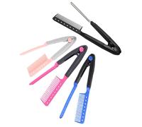 Ipetboom 4 Pettini Lisciante per Parrucchiere a V Pieghevole Spazzola Lisciante Portatile Resistente al Calore Pettine Liscio per Chioma da Salone per Viaggi e Styling Rapido