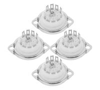 Ipetboom 4 Pezzi Base Tubo Ceramica a 9 Pin per Amplificatori Audio Presa Robusta per Apparecchiature Audio Placcatura Anti-Rumore Accessori per Riparazione Amplificatori Compatibili 6P1