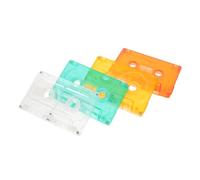 Ipetboom 4 Pezzi Cassette Audio Vuote Vintage Trasparenti per Decorazione Fai da Te, Ornamenti a Muro retrò per Feste e Arredamento Casa, Custodie di Nastro Vuote Colorate per