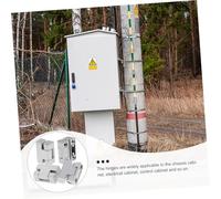 Ipetboom 4 pezzi Cerniere Ammortizzate in Lega di Alluminio Argento per Porte Armadietto Resistenti e Facili da Installare Sostituzione Diretta per Scatole di Distribuzione Energia